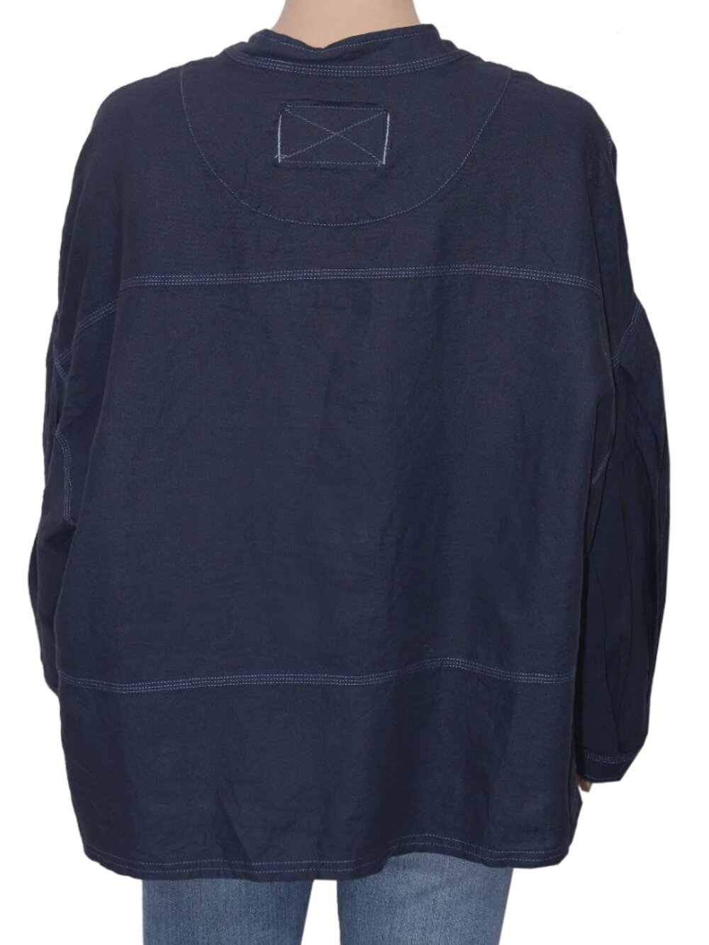 Free People We The Free Jude Linen Shirt Oversized Collared Neck Top XS - Picture 6 of 8